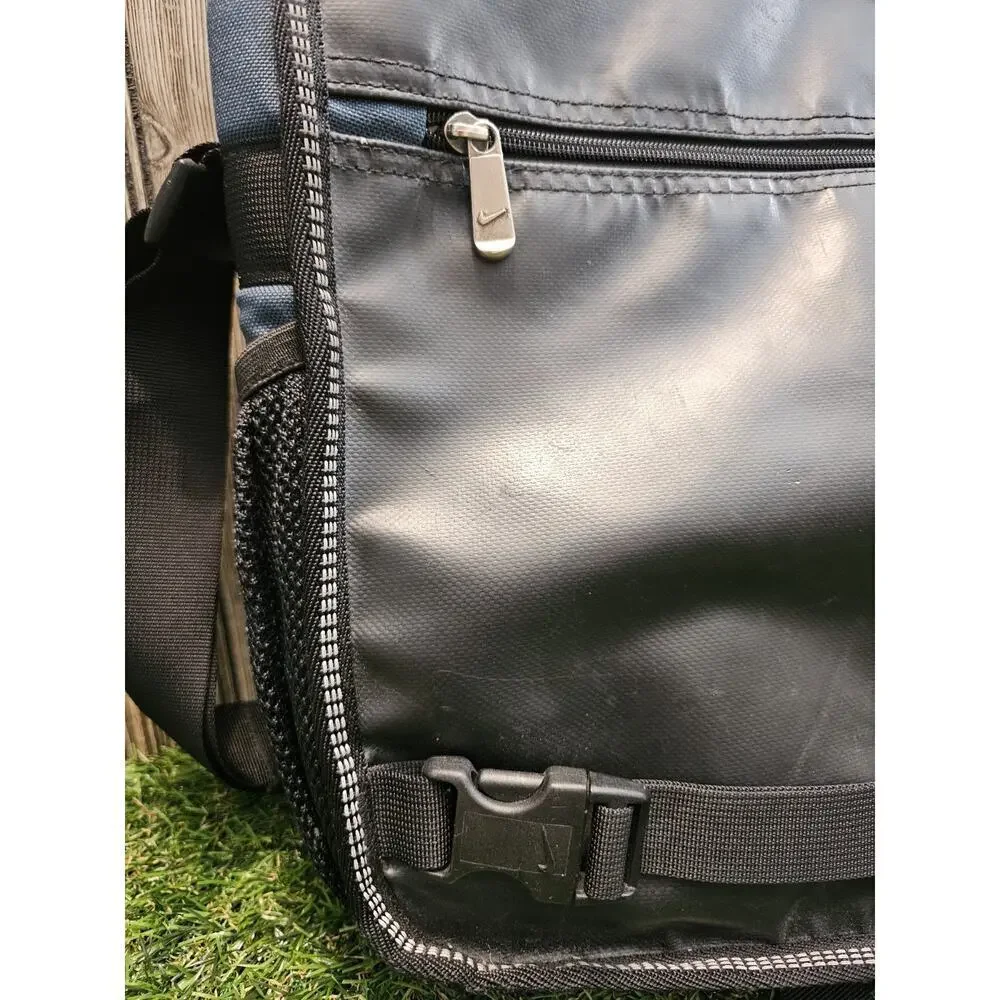 VTG Vintage Nike Crossbody Laptop Messenger Bag Teal Black Backpack Y2K